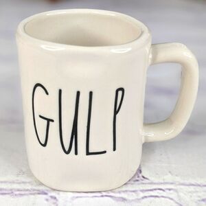 Rae Dunn GULP Ceramic Espresso Mug - (See also DRINK, SLURP & SIP Mugs)